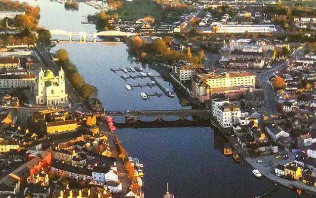 Aerial shot of Athlone