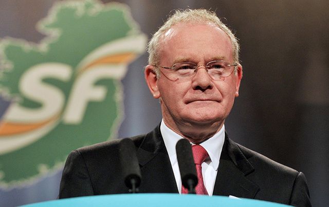The late Sinn Fein leader Martin McGuinness.
