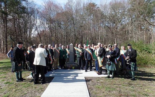 The memorial to the Clarke\'s on the site of their farm in Manorville, Long Island. 