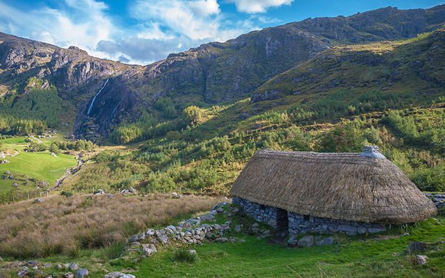 Irish thatched cottage. 