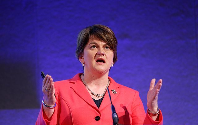 The leader of the DUP Arlene Foster. 