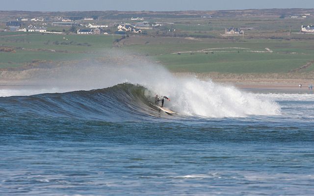 A surfer off the Irish coast. 