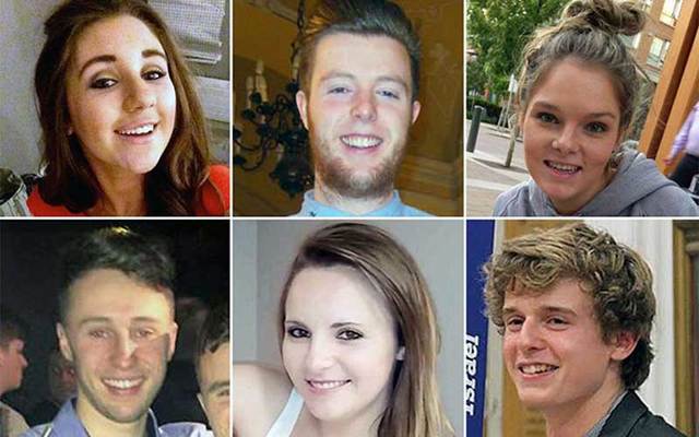 The six students who died on June 16 when the balcony collapse in Berkeley, CA.
