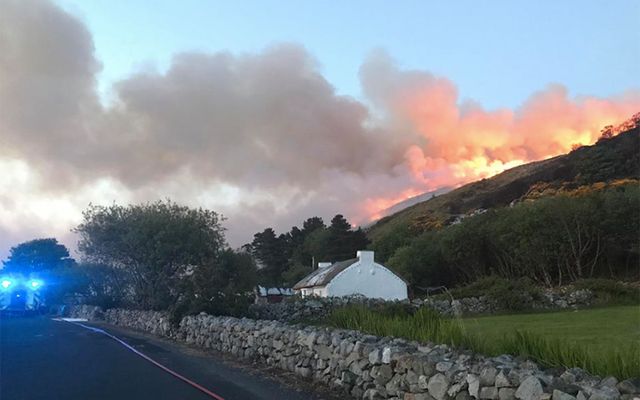 Gorse fire rages in Donegal.