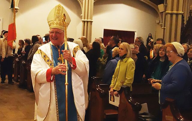 Cardinal Dolan at Mass.