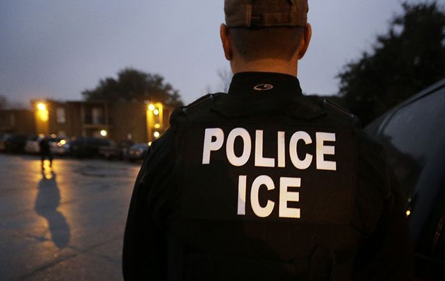 ICE immigration police. 