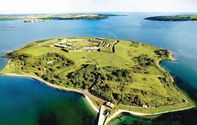 Aerial shot of Spike Island, County Cork.