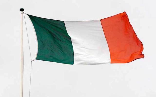 The Irish flag.