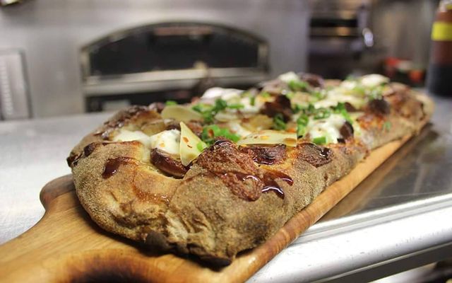 Tony Gemignani's sausage and stout pizza.