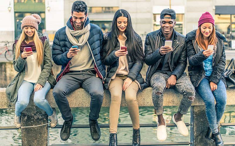 Flickering charm of cell phone isolation - a modern plague