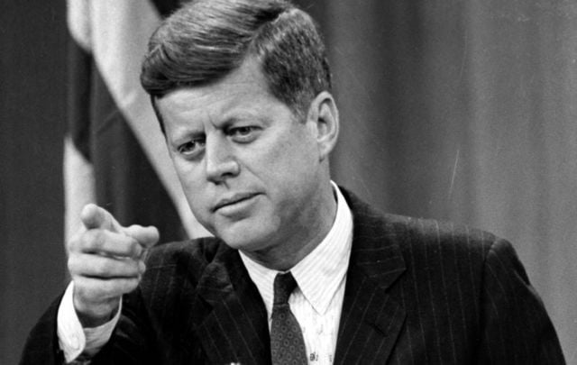 John F Kennedy in 1957.