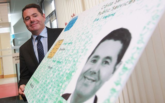Fine Gael Minister for Public Expenditure and Reform, Paschal Donohoe, TD, at the Public Services Card Centre, D\'Olier House in Dublin today after he registered for a Public Services Card (PSC) with the Department of Social Protection.