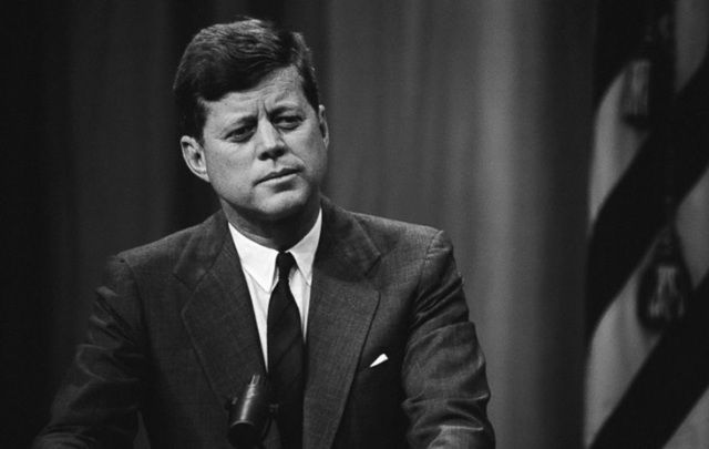 Irish American president John F. Kennedy.