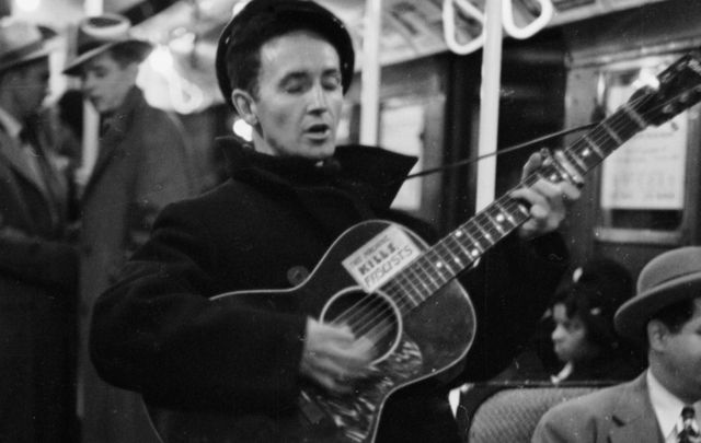 Woody Guthrie, whose life and music inspired a generation of Irish songwriters.