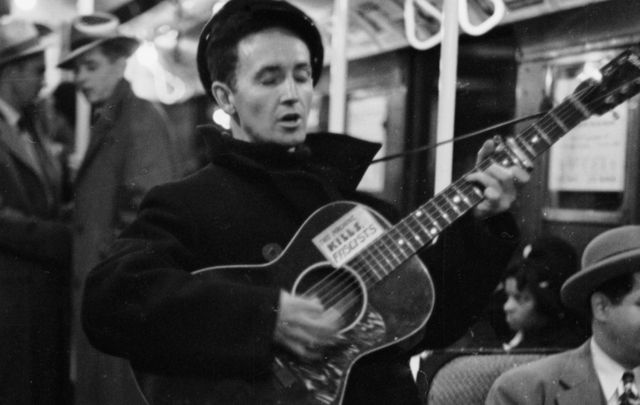 Woody Guthrie, whose life and music inspired a generation of Irish songwriters.