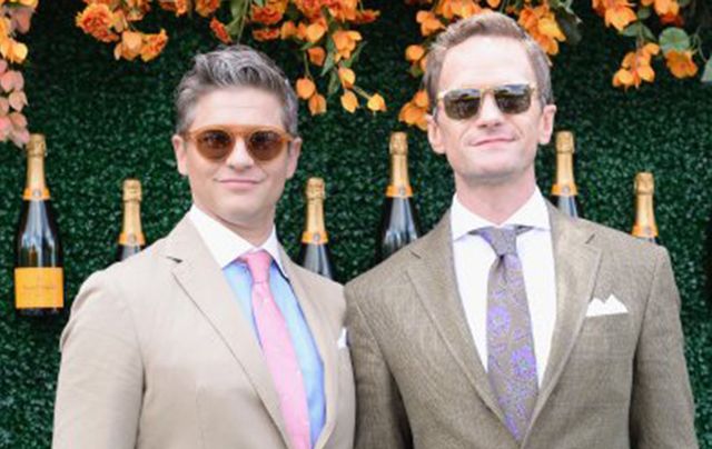 David Burtka and Neil Patrick Harris at the Veuve Clicquot Polo Classic.