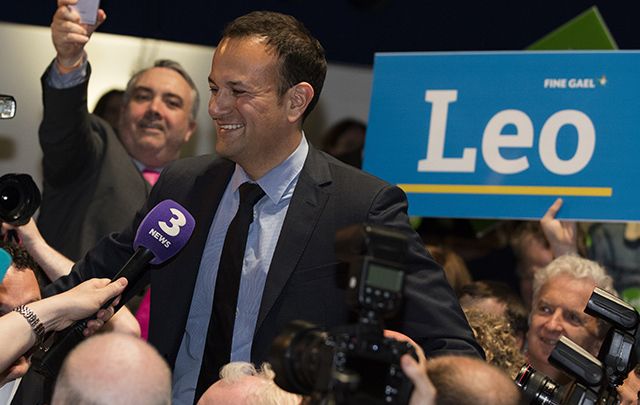 Leo Varadkar acknowledges his supporters after winning the Fine Gael leadership race on Friday.