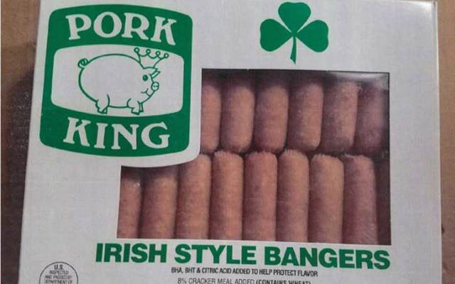 Pork King Irish Style Bangers