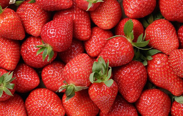 Fresh strawberries. 