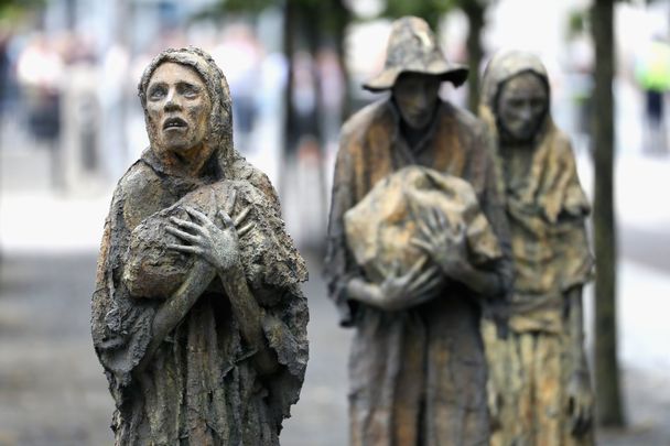 The Famine memorial in Dublin, Ireland