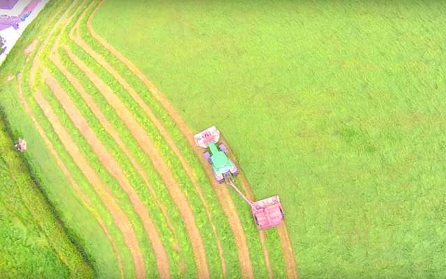 Screen grab of 'The Art of Mowing' video from YouTube.