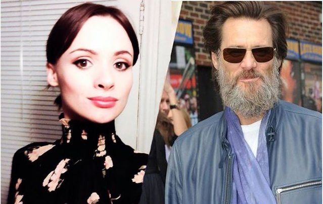 Cathriona White and Jim Carrey. 