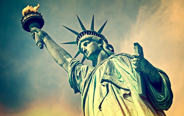 The Statue of Liberty, a symbol of hope to many immigrants. 
