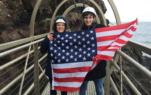 Norwegian Air Fourth of July celebrations on the Gobbins Cliff Path, County Antrim.