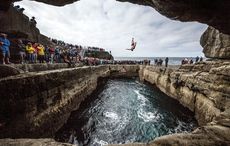 Cliff diving off the Aran Islands, can you say vertigo!