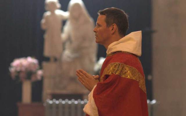 Philip Mulryne, a former Manchester United player and Northern Ireland international, is ordained as a priest for the Dominican Order at St Saviour’s Church, Dominican Street, Dublin.