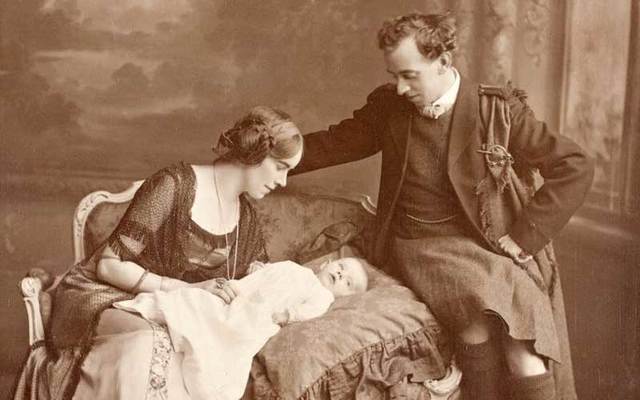 Thomas and Muriel MacDonagh with baby Barbara.