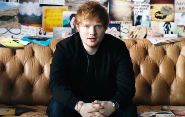 Ed Sheeran in the music video for \"All of the Stars\".