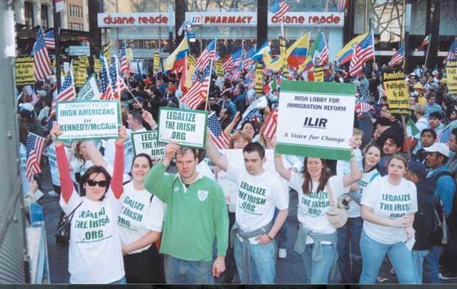 Irish Lobby for Immigration Reform protesting some years ago.