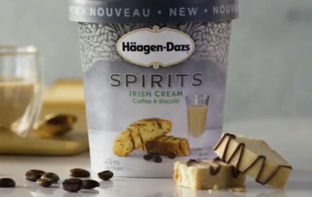 Haagen Dazs\' new Irish Cream Coffee & Biscotti flavor.