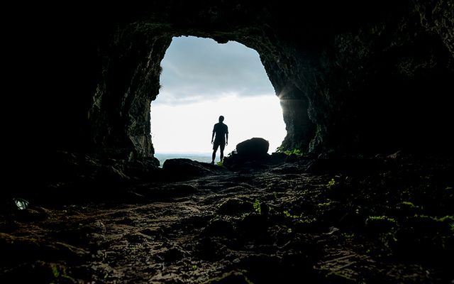 A scene from AlanJames Burns\' \"Entirely hollow aside from the dark,\" in Cavan on September 29. 