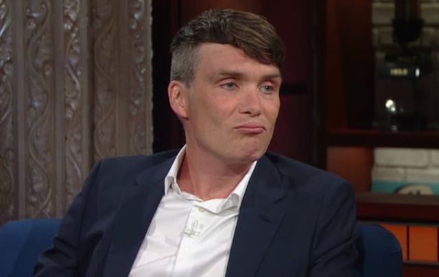 Poor Cillian Murphy having to put up with Colbert.