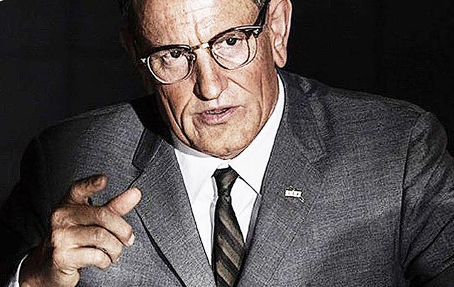 Woody Harrelson as President Lydon B Johnson.