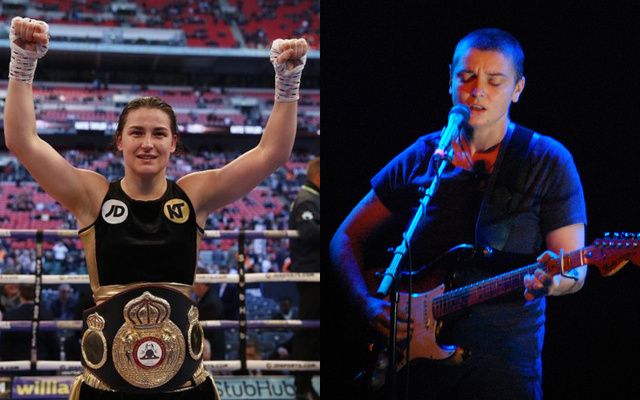 Irish boxer Katie Taylor and singer Sinéád O\'Connor. 
