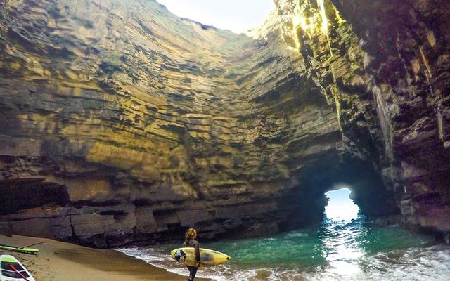 A secret cave Irish surfers discovered on the Kerry coastline. 