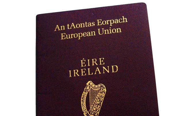 An Irish passport.