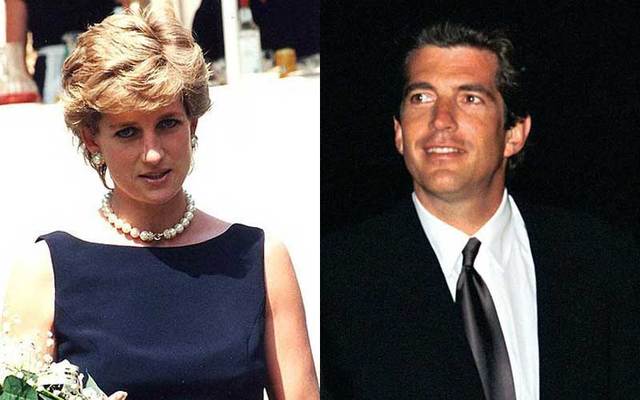 Princess Diana and, in a separate photo, John F Kenndy Jr.