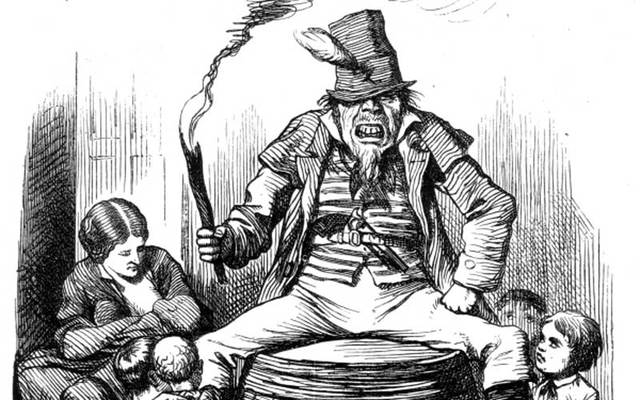 \"The Fenian Guy Fawkes,\" an 1867 anti-Irish cartoon by John Tenniel from the magazine Punch. 