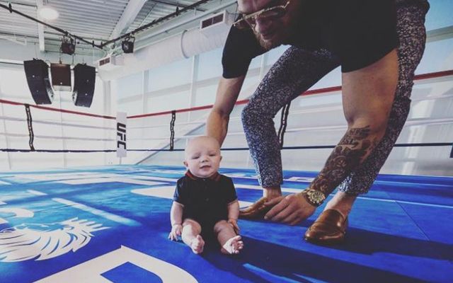 Conor McGregor Jr and his Dad take to the boxing ring in Los Vegas.
