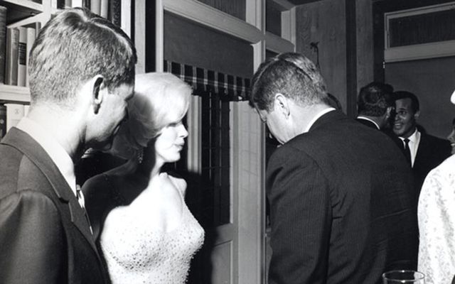 The only known photo of Marilyn Monroe with John F. Kennedy goes no way to prove they had an affair. 