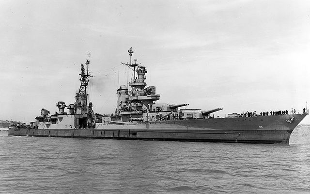 USS Indianapolis about 3 weeks before its sinking