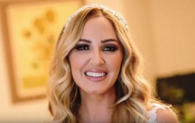 Aoife McGregor on the day of her wedding. 