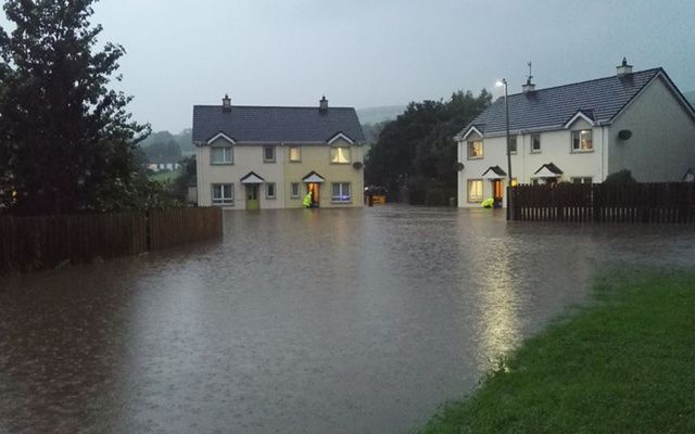 Houses flooded in Burnfoot, Donegal