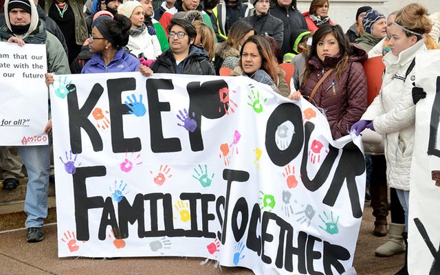 Protesting for the rights of immigrants and dreamers. 