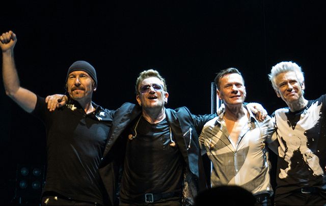 U2 - The Edge, Bono, Larry and Adam. 