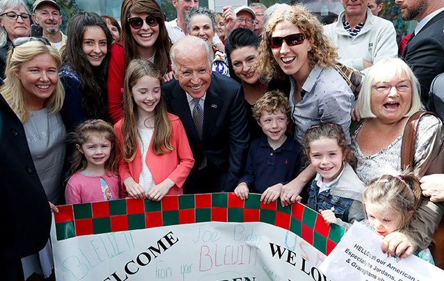Irish American former Vice President Joe Biden in Co. Mayo on his first trip to Ireland in June 2016.
